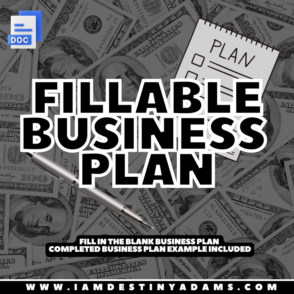 Fill In The Blank Business Plan (Done For You Business Plan) – Destiny ...