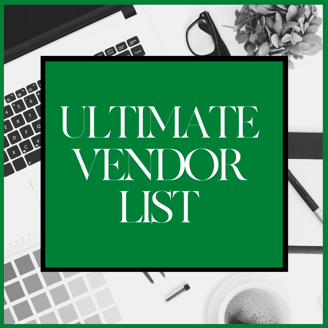 Ultimate Vendor List (All Vendors Included)