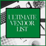 Ultimate Vendor List (All Vendors Included)