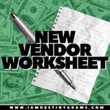 New Vendor Worksheet